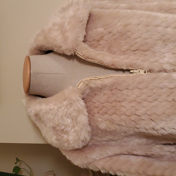 Adorable Reversible Fur, and Fabric Jacket - Picture 2 of 16